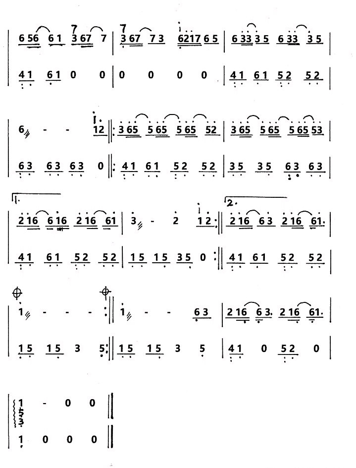 古筝《起风了》完整版简谱及示范演奏音乐