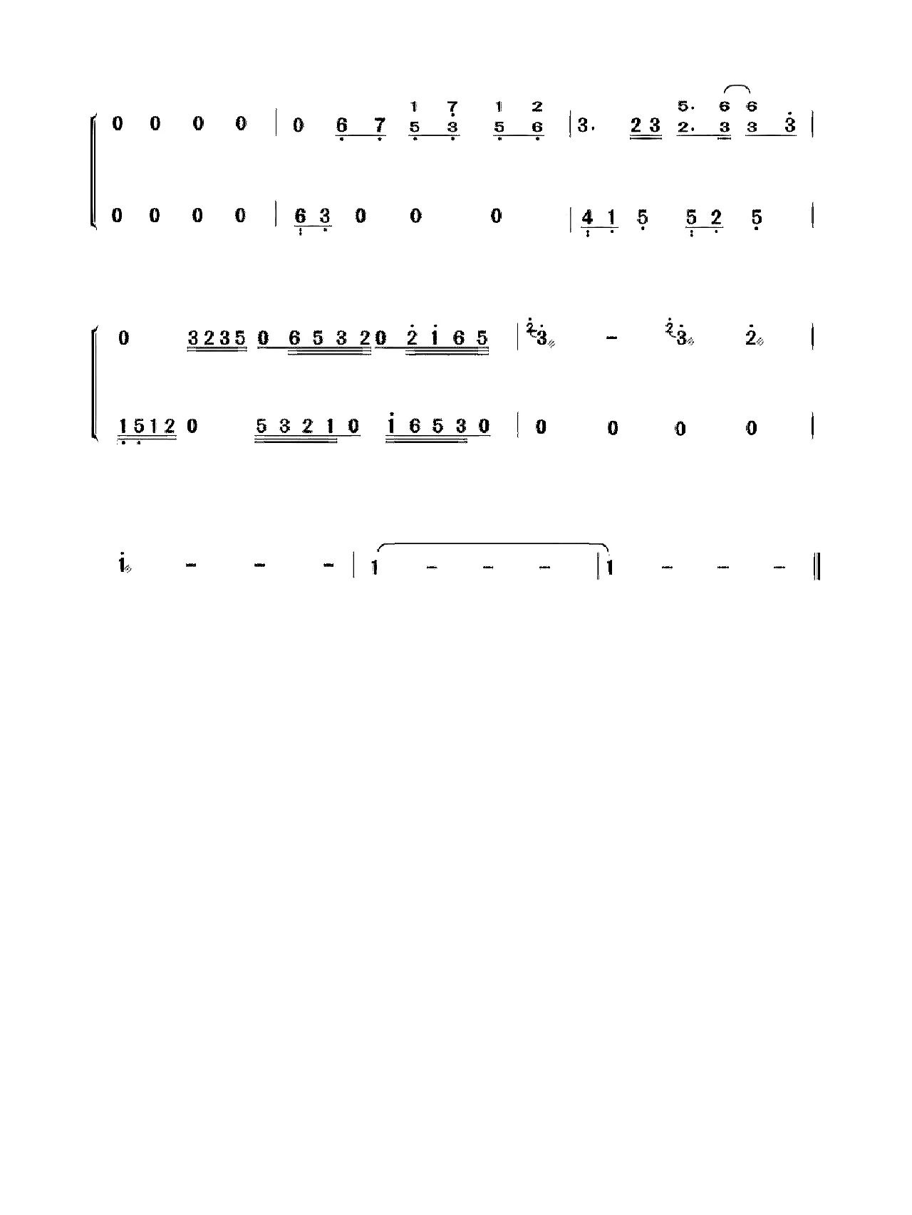 粤语歌曲《海阔天空.黄家驹》古筝D调简谱