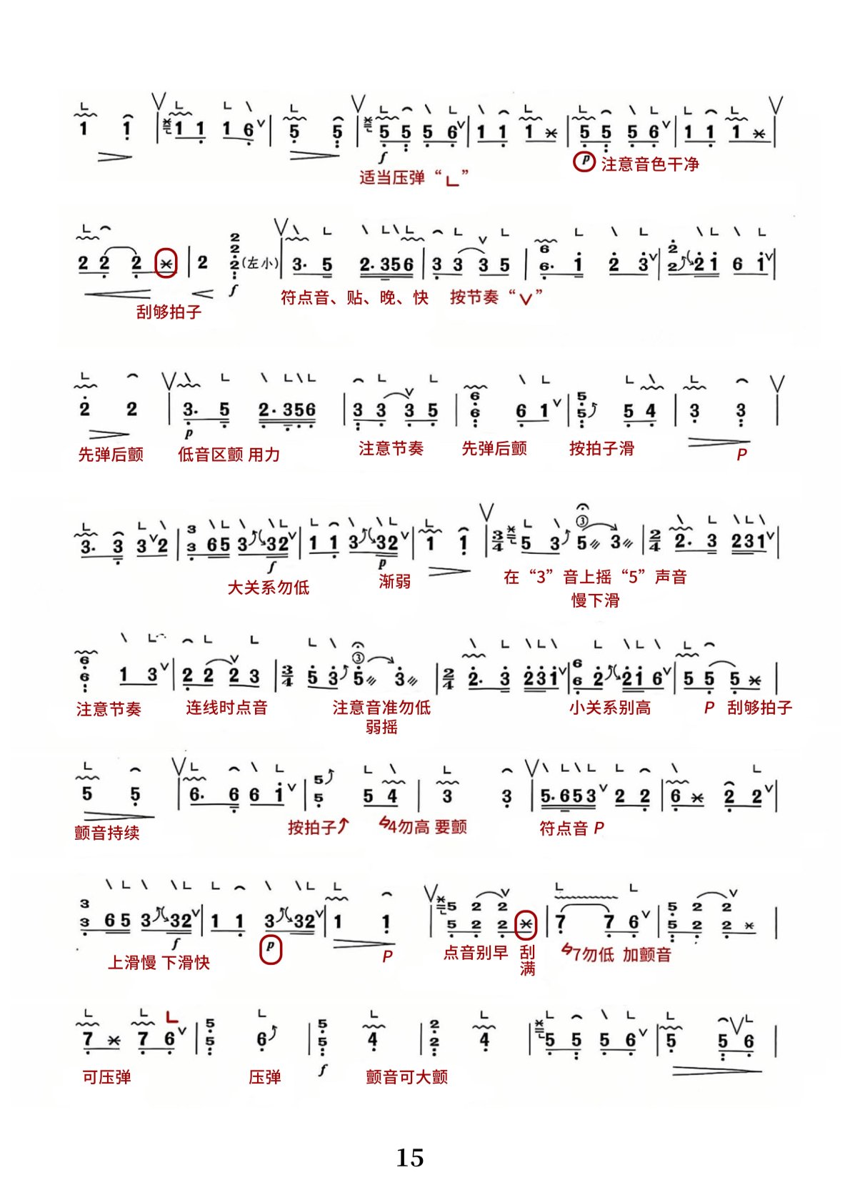 古筝名曲<高山流水.袁莎>教学笔记版简谱