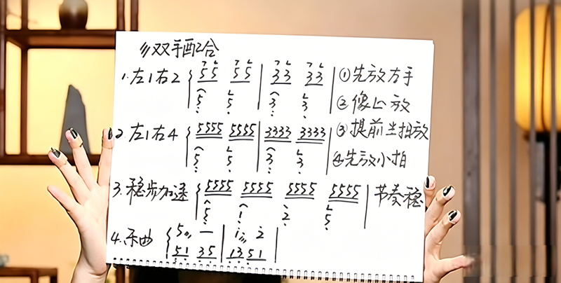 古筝摇指训练Day4:悬腕摇入门+乐曲左手配合